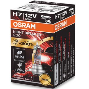 64210NB220 – OSRAM Λάμπα 12V Night Breaker 220 +220% H7 55W PX26d